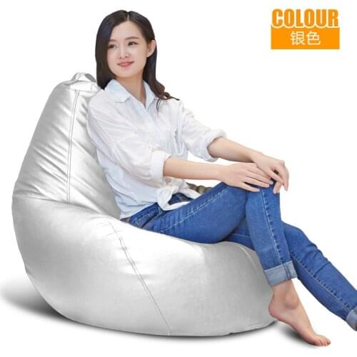 Cover only No Filler- back support bean bag lounger with stools