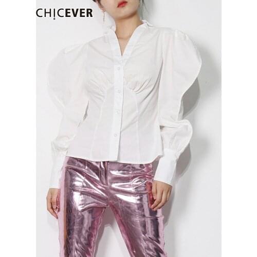 Блузки на пуговицах CHICEVER China At AliExpress
