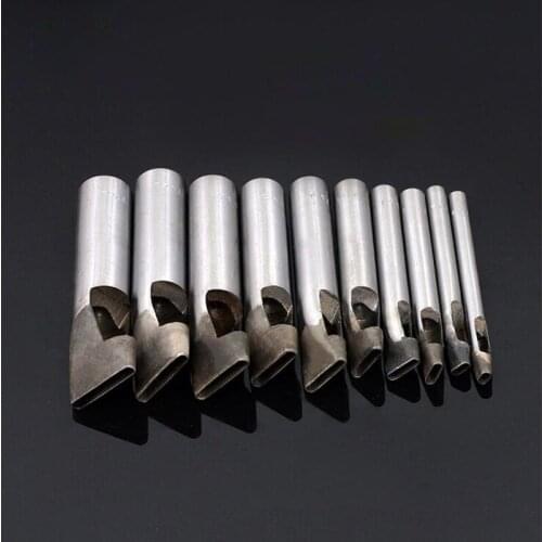 DIY Ellipse Hollow Punch Tool LeatherCraft Watch Belt Handwork Hole Cutting Steel Puncher