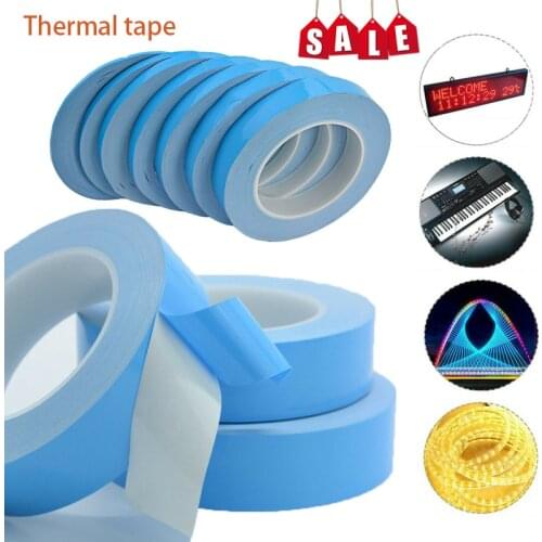 25meter/Roll 3/5/810/12/15/18/20mm Width Transfer Tape Double Sided Thermal Conductive Adhesive Tape Chip CPU LED Strip Heatsink