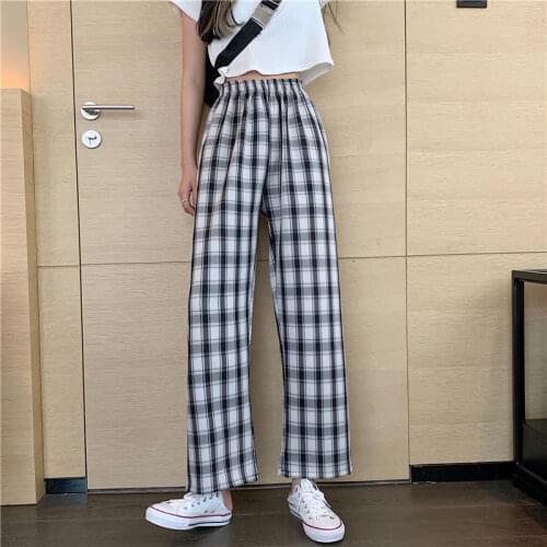 Fun Orange Women's Plaid Trousers