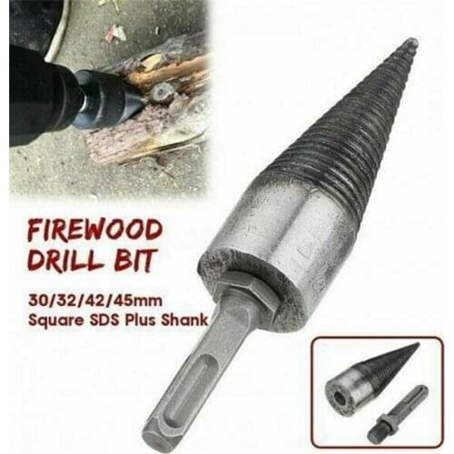 Shank Firewood Drill Bit Log Splitter Faster Drilling Step Drill Bit Wood Splitter Drill Heavy Duty Drill Screw Cone XR