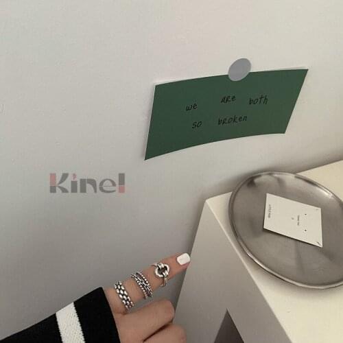 Kinel Vintage Silver Ring European Adjustable Finger Rings for Women 925 Sterling Silver Punk Style Jewelry 2020 New