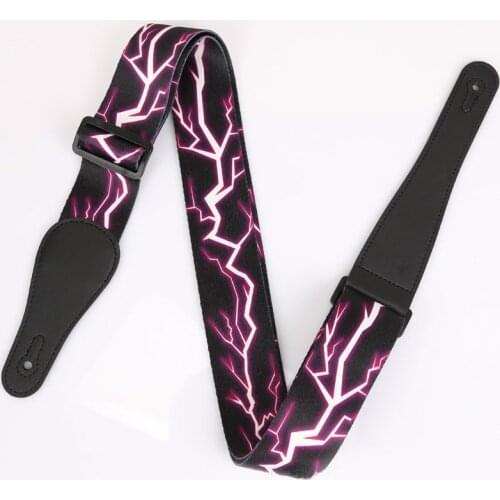 Folk Guitar Strap Leather head personality widened electric guitar bass strap wooden guitar shoulder strap