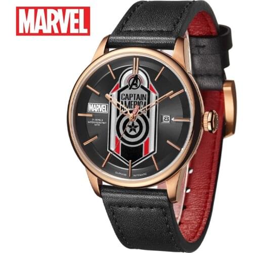 Disney Marvel mechanical watch hollow out mens watch quantum battle suit belt Automatic Self-Wind Stainless Steel 5Bar