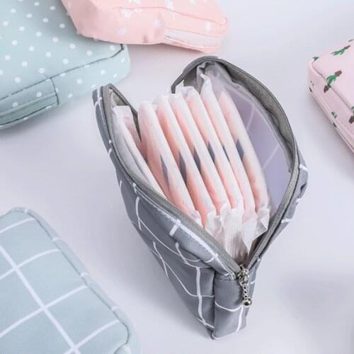 2020 new Sanitary Pad Pouch Mini Folding Women Cute Bag For Gaskets Napkin Towel Storage Bags Pouch Case Sanitary Pad Organizer