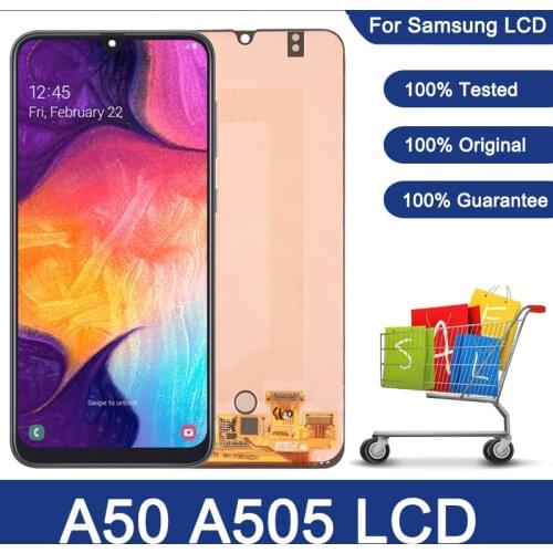 New For Samsung A50 SM-A505FN/DS A505F/DS A505 LCD Display Touch Screen Digitizer Assembly Replacement Part For Samsung A50 LCD