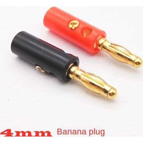 Gold-Plated 4mm Lantern Head Banana Plug Test Plug Lantern Type Four-Page Nickel-Plated Banana Plug
