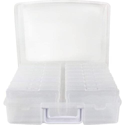 R58A Rectangle Photo Storage Box Picture Keeper Cases 16 Boxes Plastic Storage Organizer Suit Box for Jewelry Picture