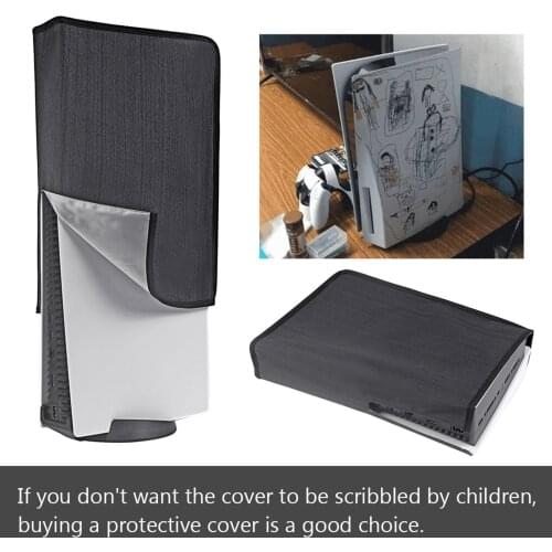 For PS5 Console Dust Cover Sleeve with Cable Port Precision Cut
