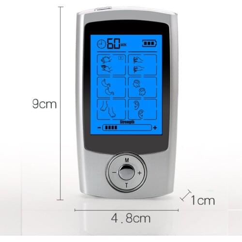 Rechargeable16 Mode TENS Device MINI Body Massager Digital Massager Electrode Muscle Stimulator Acupuncture For Physical Therapy
