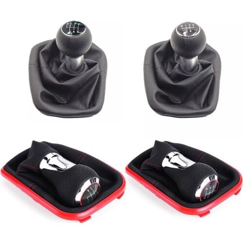 12mm Gear Shift Knob Lever Shifter Gaiter Boot for Golf 4 IV MK4 R32 Bora Jetta 1999-2004