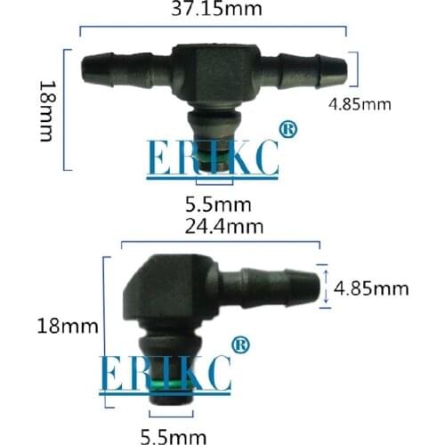 10PCS Return Oil Backflow Joint Pipe T and L Type for Bosch Denso Diesel Injector Plastic Connector Pipe Hose Joiner Tube Fuel