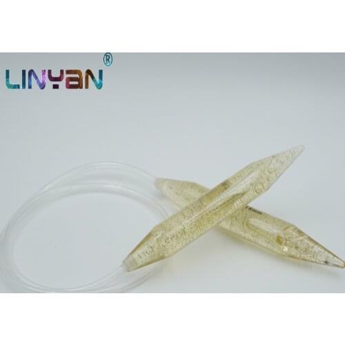 1ps 15mm 18mm 20mm crystal acrylic Annular needle rubber hose Knitting needle Handwork tools Cap Crochet hook sale zl4