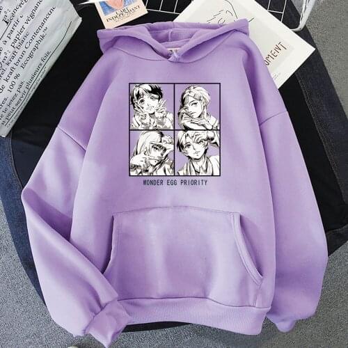 Harajuku Anime Wonder Egg Priority Ohto Ai Hooded Sweatshirt Kawaii Manga Momoe Sawaki Hoodies Fashion Casual Plus Size Hoody