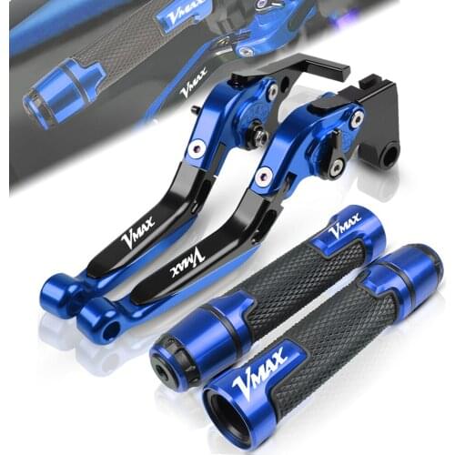 For Yamaha V-MAX VMAX 1200 V MAX1200 1990-2008 2007 2006 2005 Motorcycle Adjustable Folding Brake Clutch Lever Handle Grips End