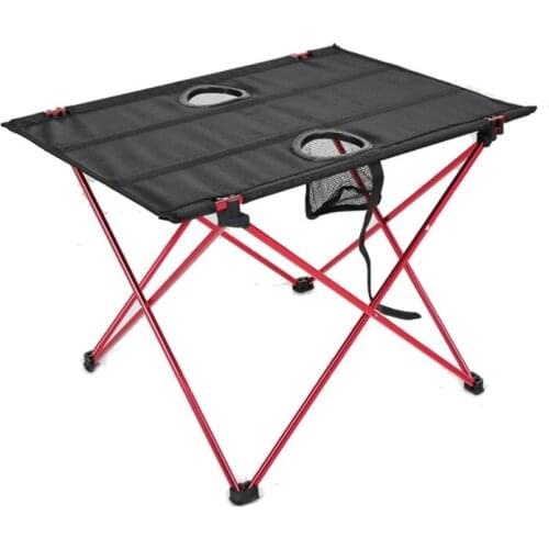 All Aluminum Alloy Folding Tables and Chairs Outdoor Picnic Table Set Ultra-light Casual Barbecue Camping Table Portable