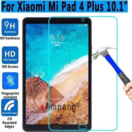 High Quality 9H HD Tempered Glass for Xiaomi Mi Pad4 Plus 10.1 Screen Protector For Xiaomi Mi Pad 4 Plus Tempered Glass
