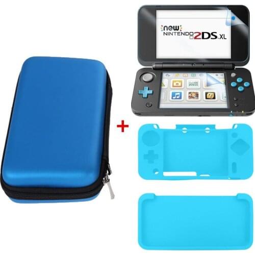 Blue Protective Cases for Nintendo New 2DS XL/LL EVA Carrying Holder Guard Shell Bag for 2DSXL Console Accessories Silicone Case