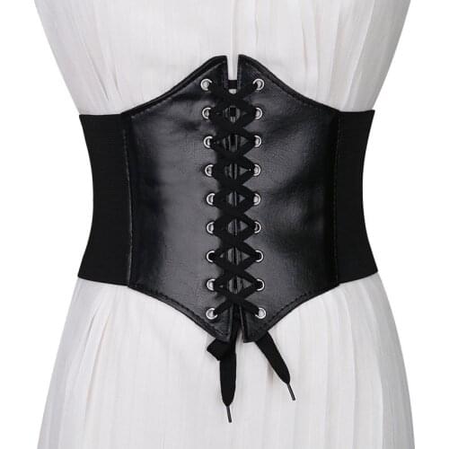2021 Wide Women Corset Betls PU Leather Slimming Body Belts Shapewear Belt Underbust Corset Bustiers