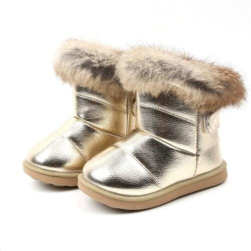 Winter Children Boots Thick Warm Shoes Cotton-Padded Leather Girls Boots Boys Snow Boots Kids Shoes 6 Colors Kids Snow Boots