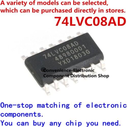 10PCS/PACK 74LVC08AD quad 2-input nor gate 74LVC08A chip 74LVC08 SMD chip SOP14 IC integration