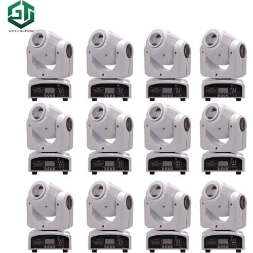 12pcs/lot 60W LED Gobo Moving Head Lighting spot white color dj set gobo christmas lights dj light projector for bar party event