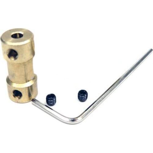 2mm/2.3mm/3mm/3.17mm/4mm/5mm Brass Rigid Motor Shaft Coupling Coupler Motor Transmission Connector with Screws Wrench