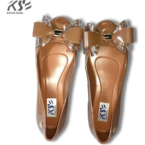 2017 summer jelly shoes candy sandals luxury model girls bowknot shoes casual lady fashional high heel candy women shoes female