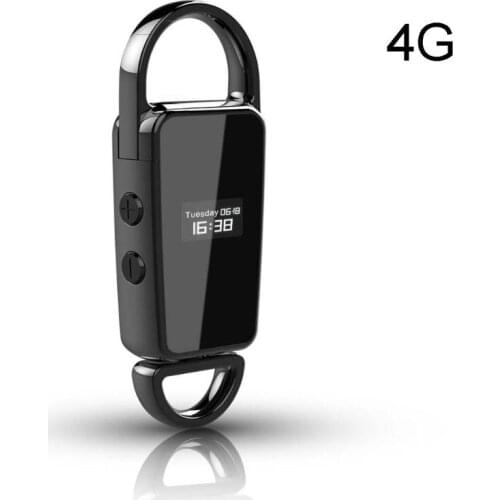 4GB/8GB Mini Keychain USB Flash Drive MP3 Player Voice Activated Recorder