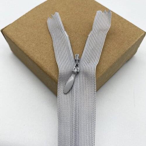 New 5pcs 25-35mm Invisible Lace Zipper Screen Side Color Invisible Zipper Nylon for Sewing Garment Accessories DIY #13