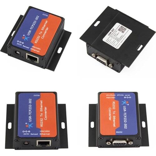 10pcs/lot USR-TCP232-302 Tiny Size Serial Transmission RS232 to Ethernet TCP/IP/ LAN Server Module ,Support DHCP/DNS