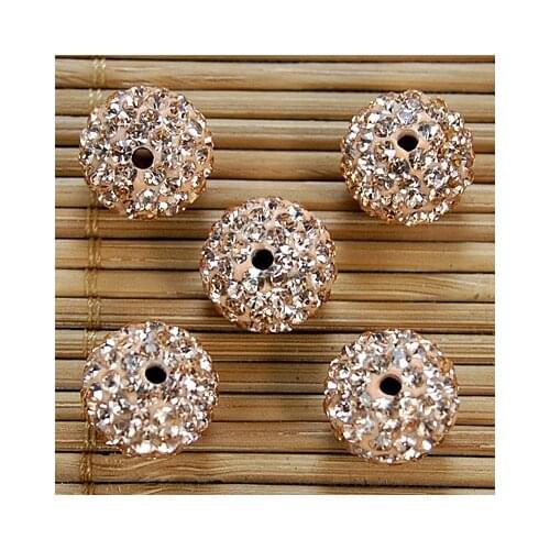 Free Shipping! 50pcs/Lot,Good Quality 10mm light peach Clay Beads Diy jewellery