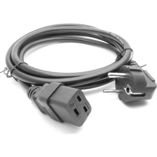 Free ship 6ft IEC C19 Female EU Plug 3-Prong Male Power Lead Cable Cord Minitor Charger,1 pcs