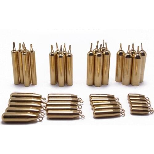 CATCHSIF 41pcs Brass Pencil Drop Shot Finesse weedless Bass Fishing Weights