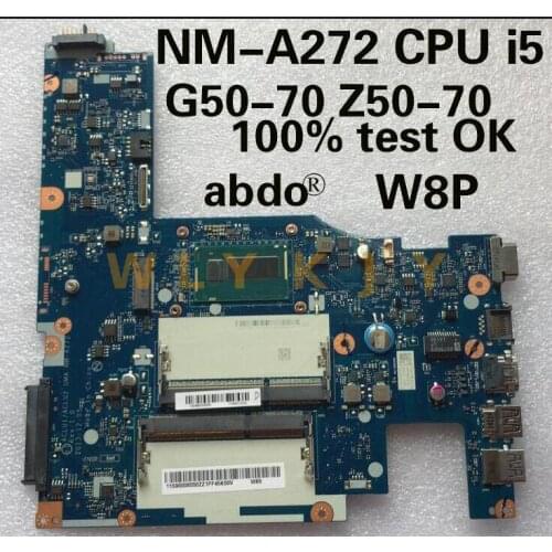 For Lenovo G50-70 Z50-70 ACLU1/ALCU2 UMA NM-A272 laptop motherboard CPU i5 4210U DDR3 100% test work