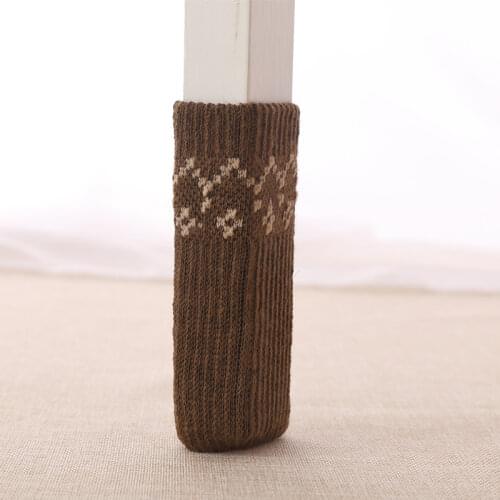 Double Layer Chair Leg Silent Caps Table Feet Knitting Cover Floor Protector Non-slip Desk Chair Mat Caps