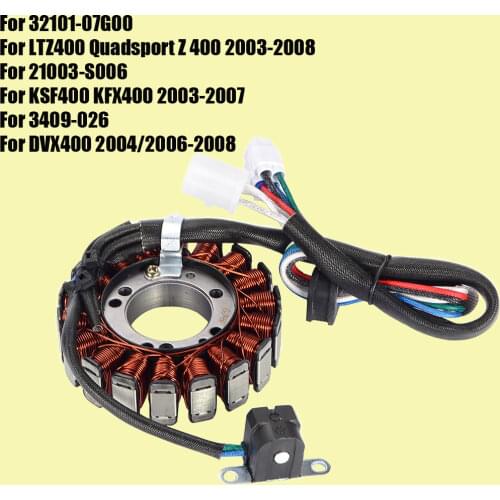 Stator Coil for Suzuki LTZ400 LTZ 400 2003-2008 for Kawasaki KSF400 KFX400 KSF KFX 400 03-2007 Arctic Cat DVX400 Generator Coil