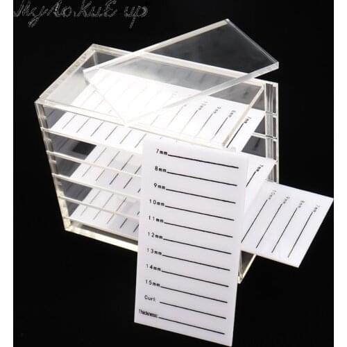False Eyelashes Storage Box 5 Layers Acrylic Pallet Lash Holder For Eyelash Extension Individual lash Volume Display Stand Tools