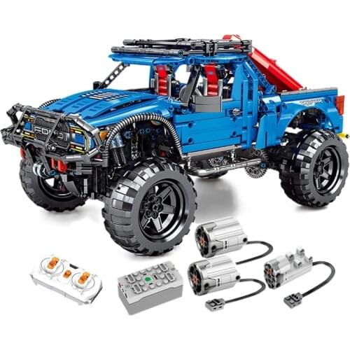 Mould KingThe Boys favoriteSEMBO RC Car F-150 Raptor Pickup Truck Fit Remote Control Vehicle SUV Building Blocks Kids Toys