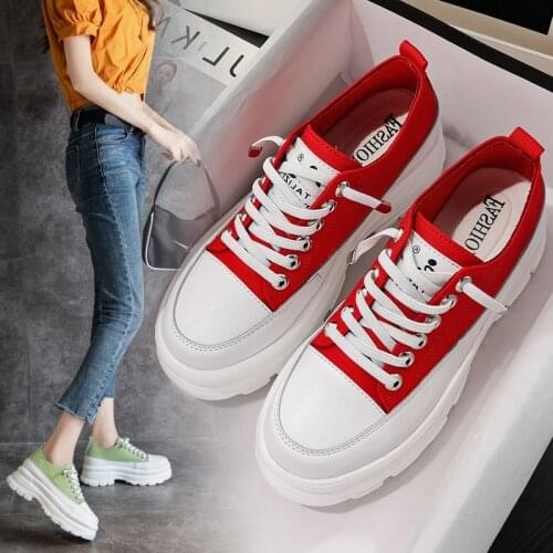 Inner increased canvas womens shoes 2020 new spring wild thick bottom muffin shoes casual board shoes single shoes Z715