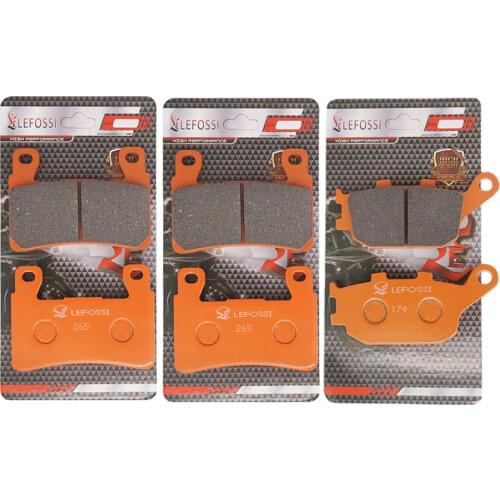 3 Pairs Motorcycle Parts Front Rear Brake Pads Kit For Honda VTR 1000 00-07 CBR600 F4/F4i 99-07 CBR600RR F5 CB400 04-05 CB 1300