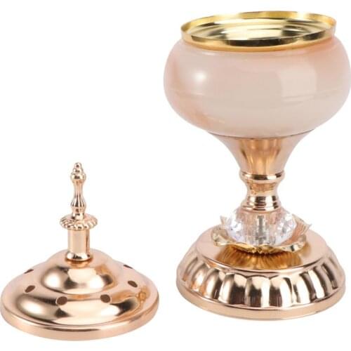 Metal Incense Burner Home Use Imitation Jade Aromatherapy Furnace Candle Buddha Incense Holder