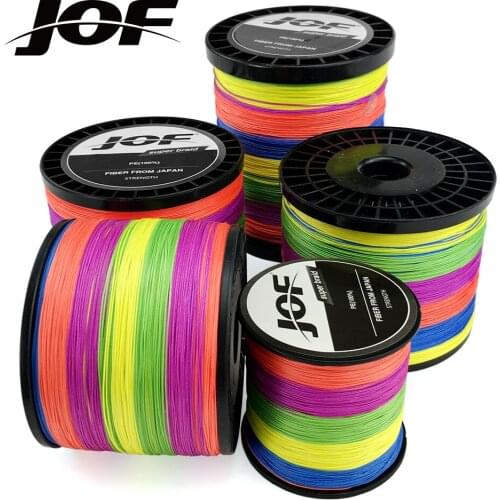 JOF 12/9/8 Strands Fishing Line 1000m 500m 300m 100m PE Multifilament Smooth Fish Wire All Size 0.8 To 10.0