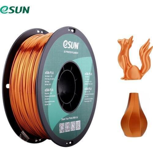 ESUN 3D Printer Silk Shiny PLA Filament 1.75mm Metalic Silk Filament Dimensional Accuracy +/- 0.05mm 1KG Spool (2.2 LBS)