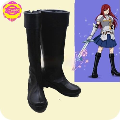 Fairy Tail Erza Scarlet Anime Characters Shoe Cosplay Shoes Boots Party Costume Prop