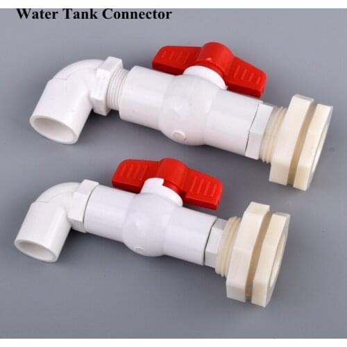 1/2'' 3/4'' Water Tank Connector Aquarium Fish Tank Pipe Drain Joints Valve Combination Suit DIY Tool Garden Irrigation Adapter