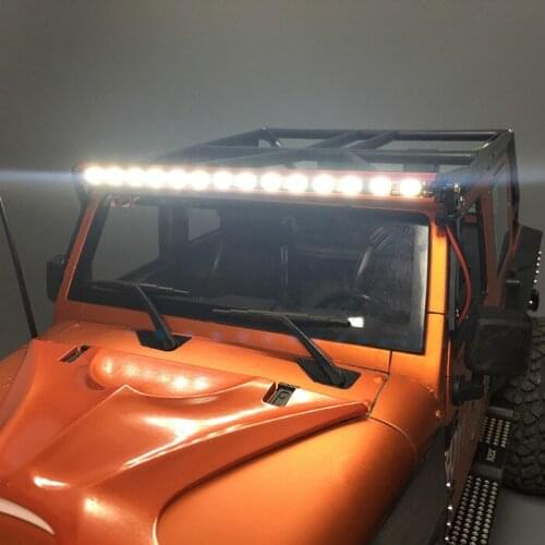 Roof light bar with metal frame for 1/10 AXIAL SCX10 Trassax trx4 d90