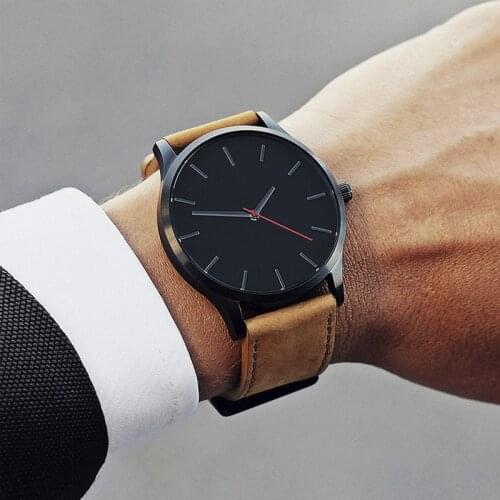 TEAEGG Men's Watch With Leather Strap