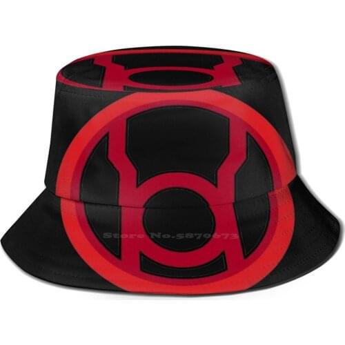 Red Lantern Vintage Unisex Fashion Women Men Breathable Bucket Hats Red Lantern Vintage Super Hero Comic Comic Book Car
